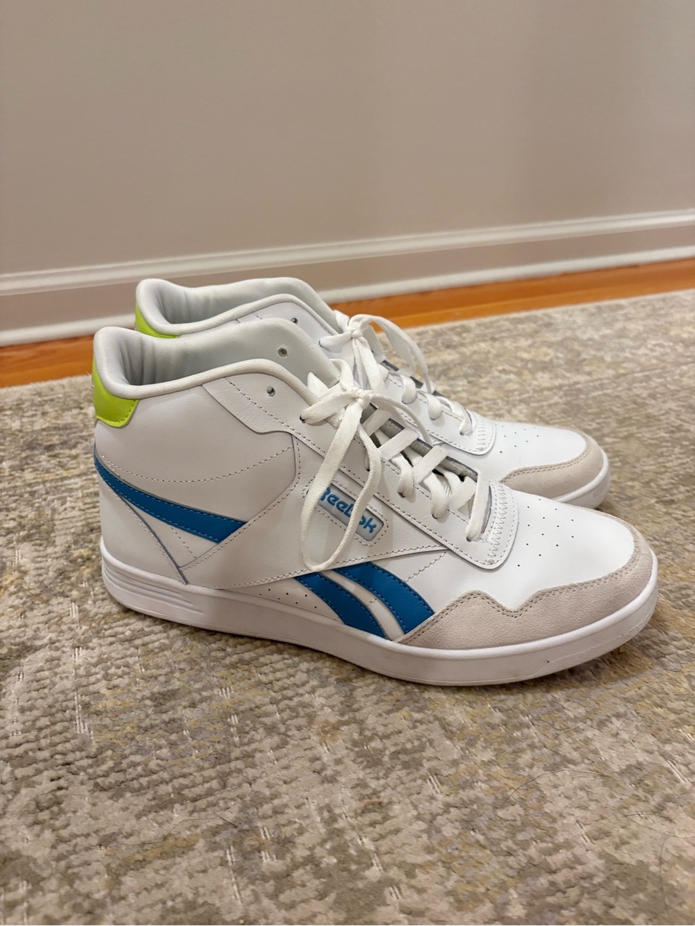 Women’s White 11.5 white high top sneakers - barely worn